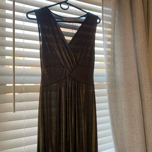 Gold sparkly floor length dress